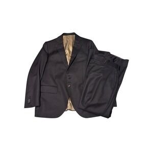 Luigi Bianchi Mantova Sartoria Men's Wool Suit 2-piece Dark Cigar 50